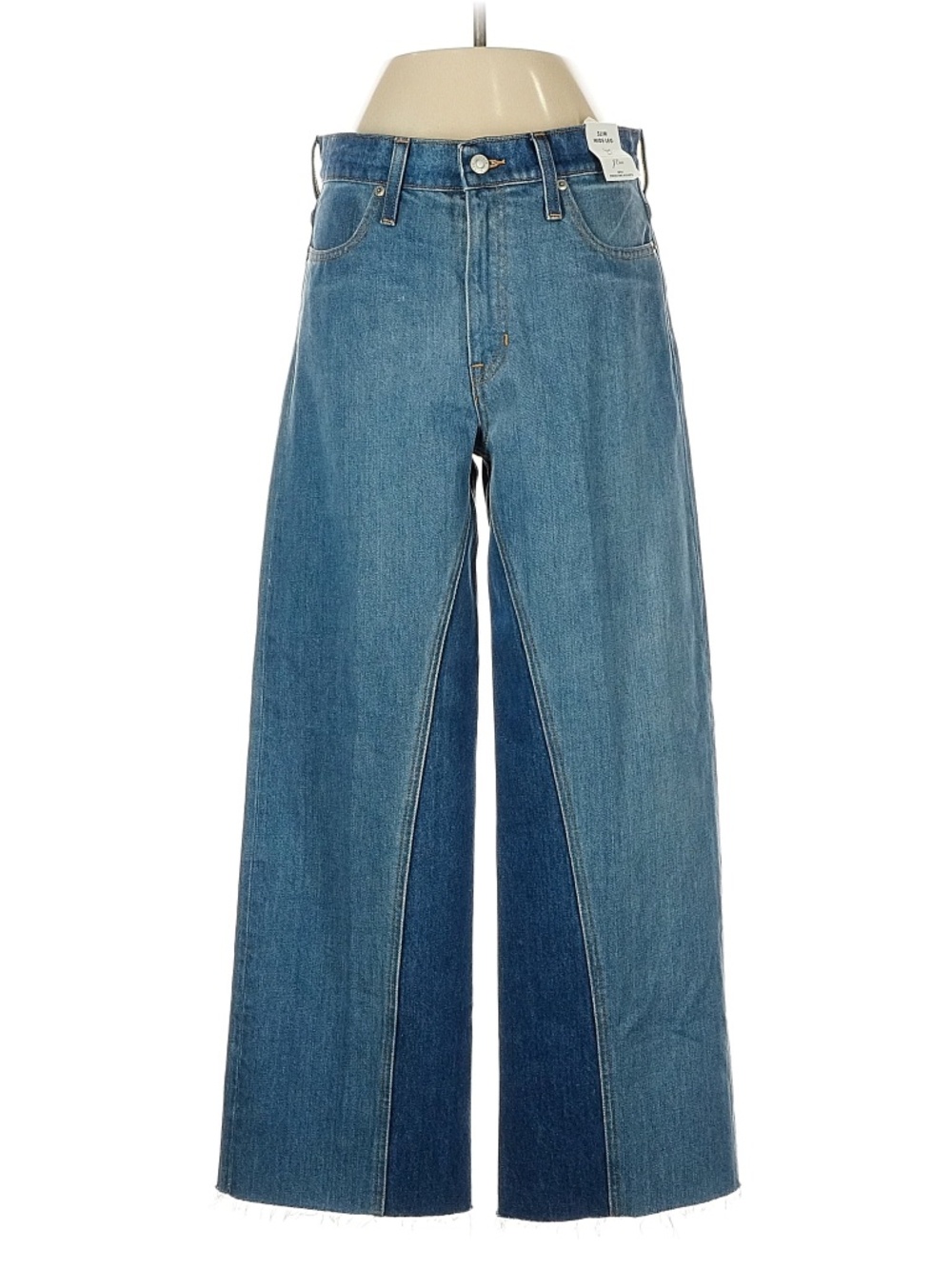 J. Crew Two-Tone Wide Leg Denim Jeans - Blue